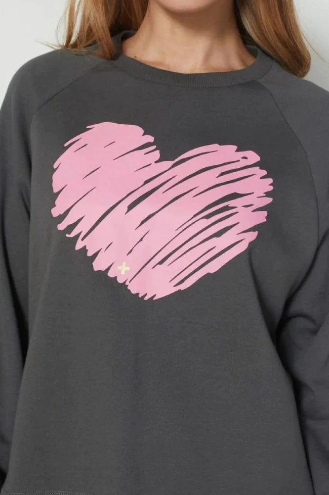 (Stella  +Gemma Sweater Nico sweater pink heart blush spring haze