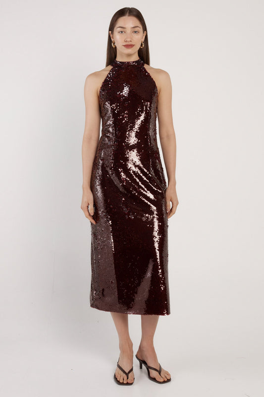 Fate +Becker Juliet sequin halter dress