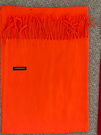 Cashmere scarves orange