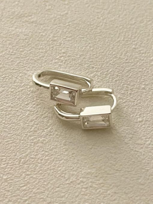 Flying Saucers925 Sterling Silver Huggie Earring S/S