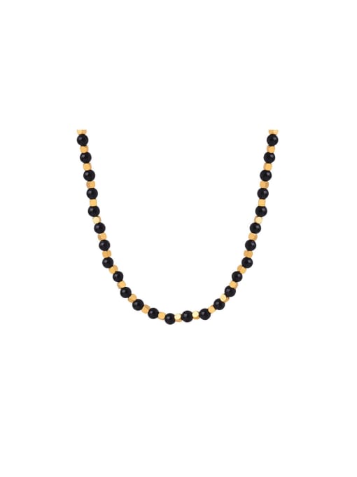 Flyingsaucers Maka black Agate necklace