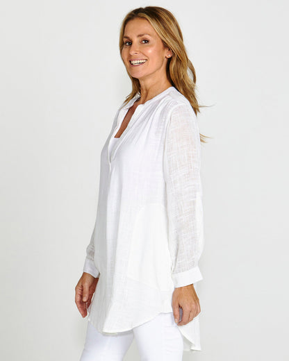 Betty Basics beach tunic shirt White