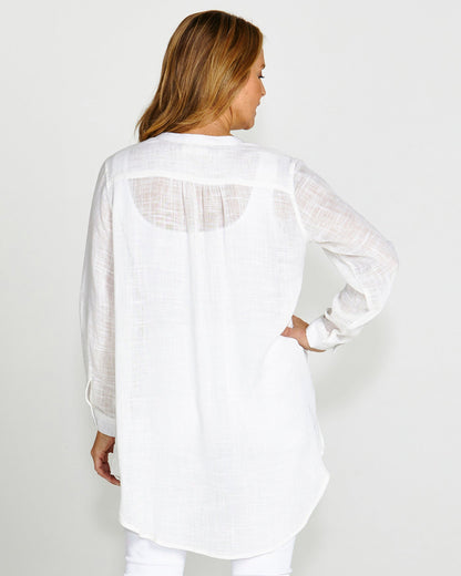 Betty Basics beach tunic shirt White