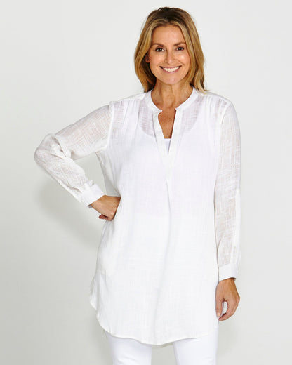 Betty Basics beach tunic shirt White