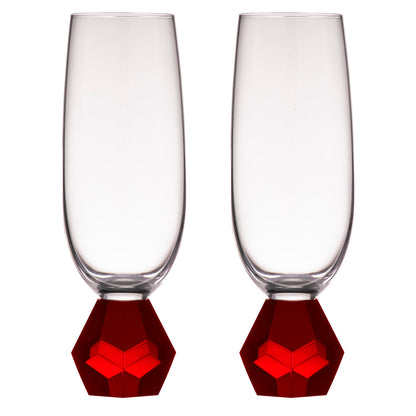 Zhara Ruby 2 pm Champagne glasses