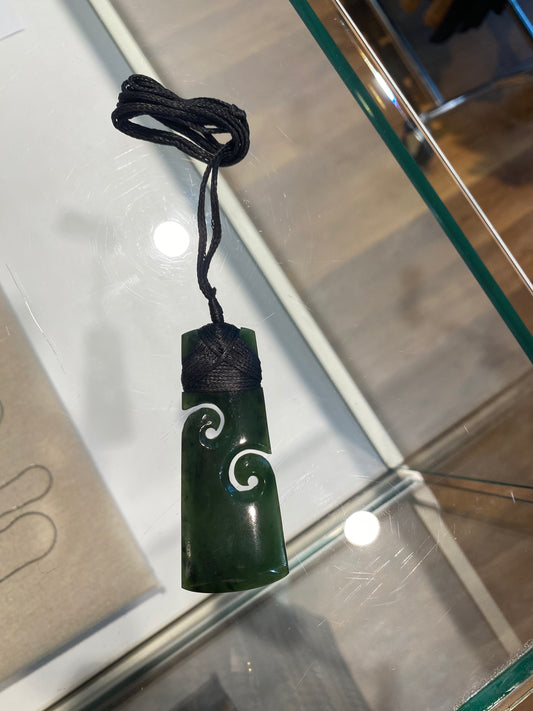 Flying Saucers Double Koru Toki – New Zealand Pounamu Pendant