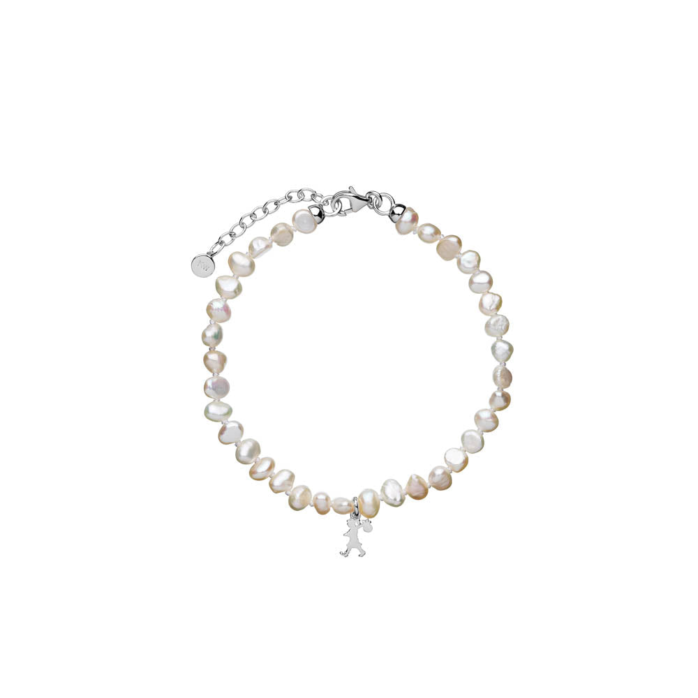 Karen Walker mini girl with pearls bracelet Stirling silver