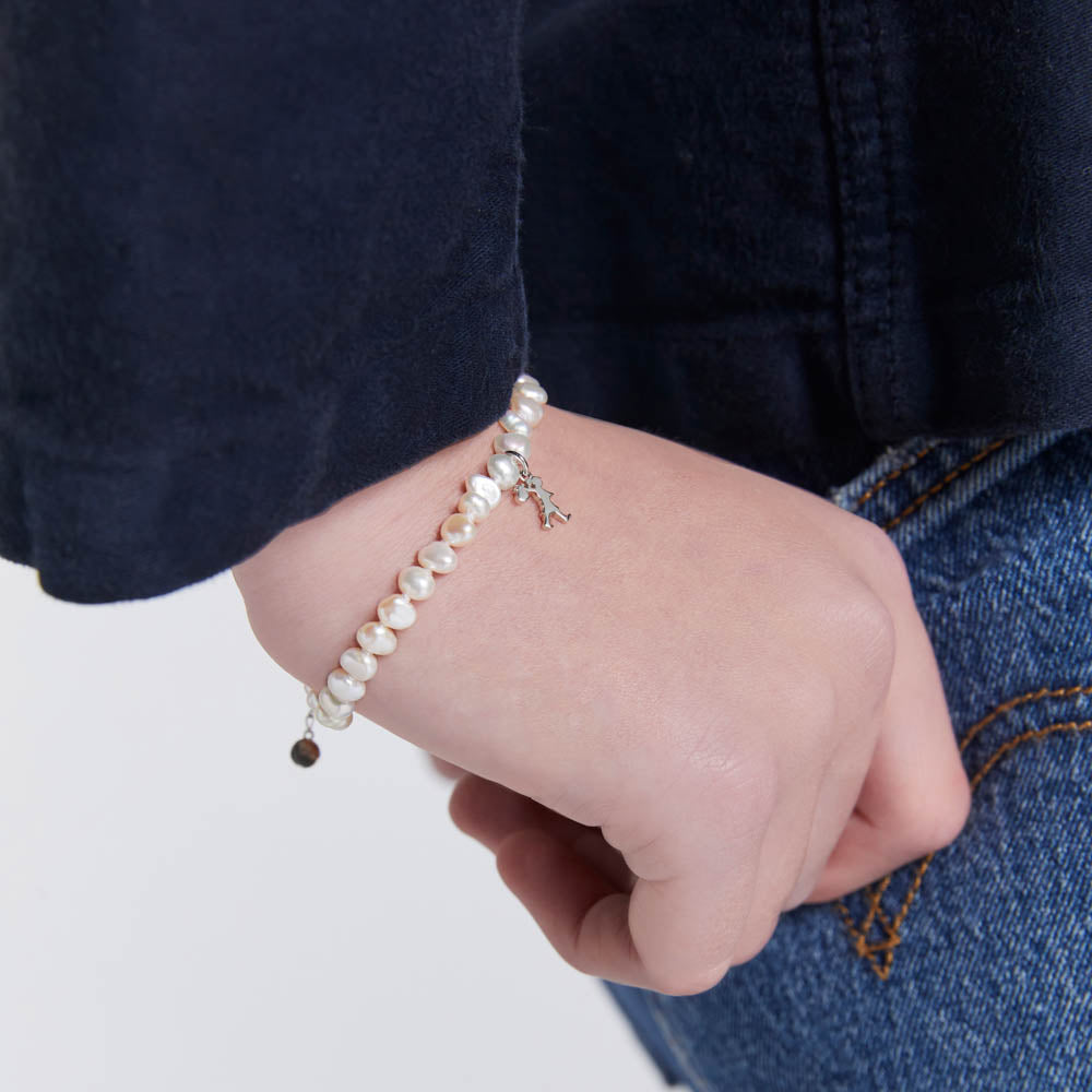 Karen Walker mini girl with pearls bracelet Stirling silver
