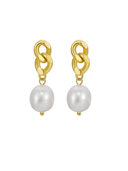 Flying Saucers fresh water pearl Earrings