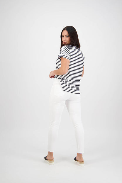 Vassalli Skinny leg ankle Grazer Jean White denim