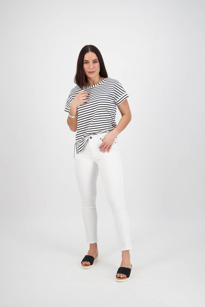 Vassalli Skinny leg ankle Grazer Jean White denim