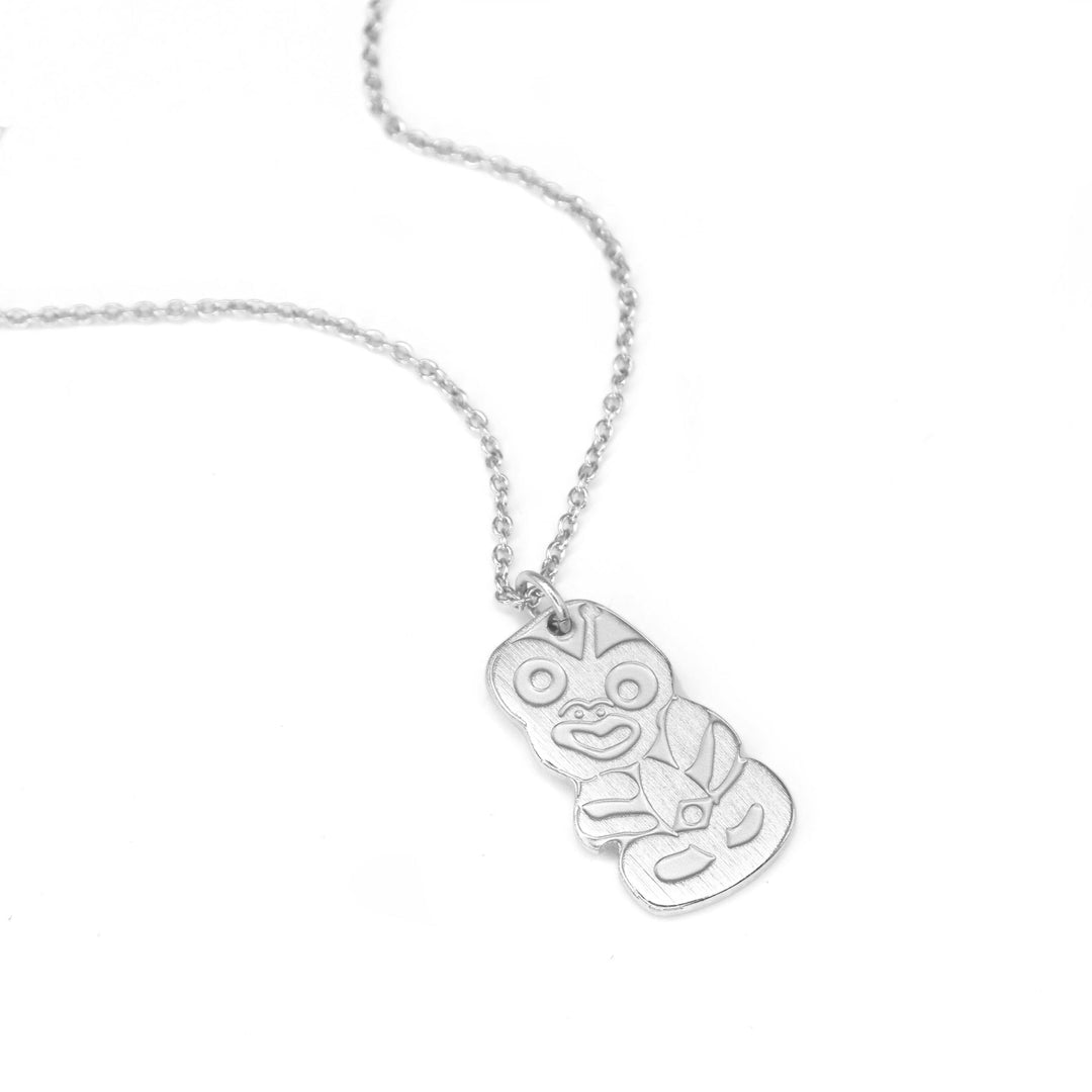 Little Taonga Tiki Necklace silver - Flying Saucers NZ