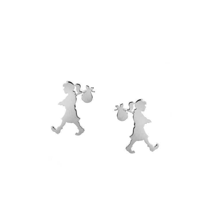 Karen Walker Runaway Girl Sterling Silver Stud Earrings