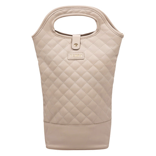 Ladelle Quilted double wine bag Latte