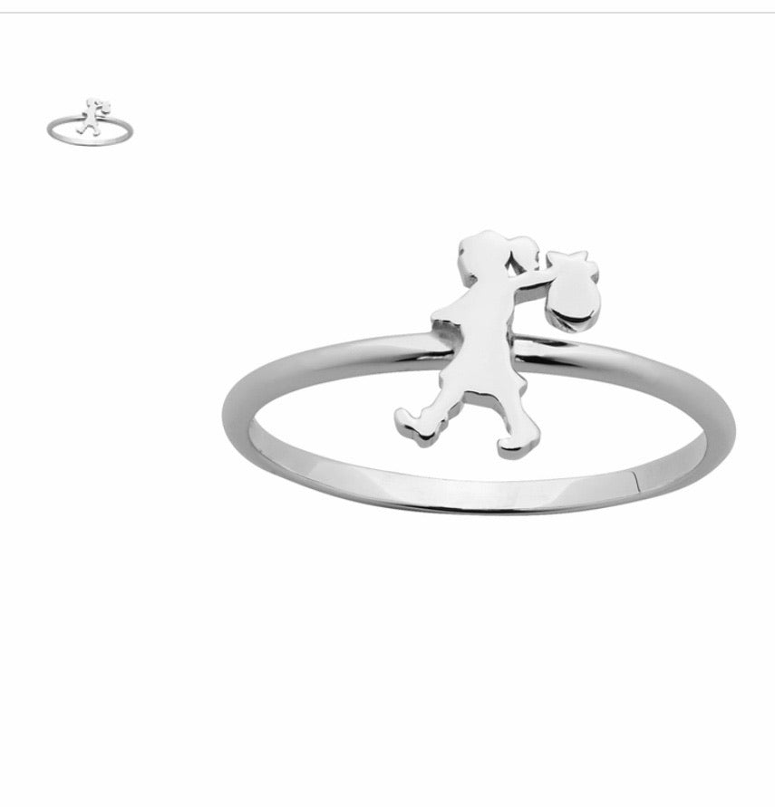 Karen Walker Mini Runaway Girl Ring Sterling Silver