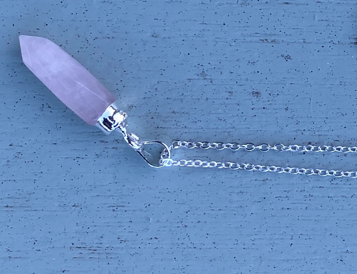 Rose Quartz necklace,70cm+10cm Chain
