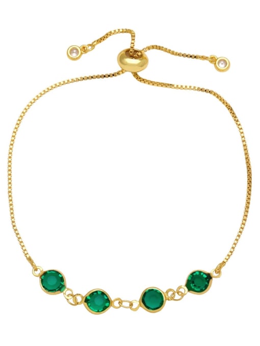 Glass stone bracelet Green