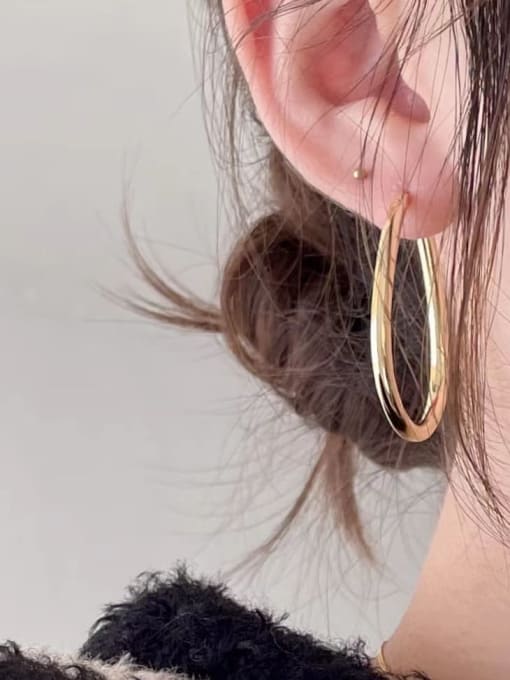 18 K gold plated Geometric hook Earring