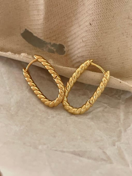 twisted earrings 28 k gold plated