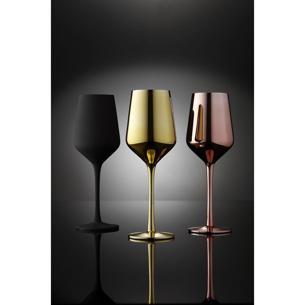 Aurora Wine Glasses Gold set of two