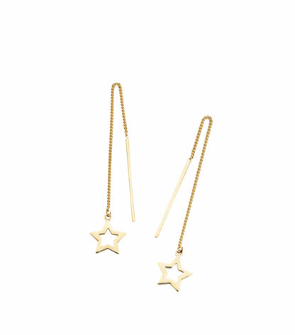 Karen Walker Star Thread Earrings - Gold - Flying Saucers NZ