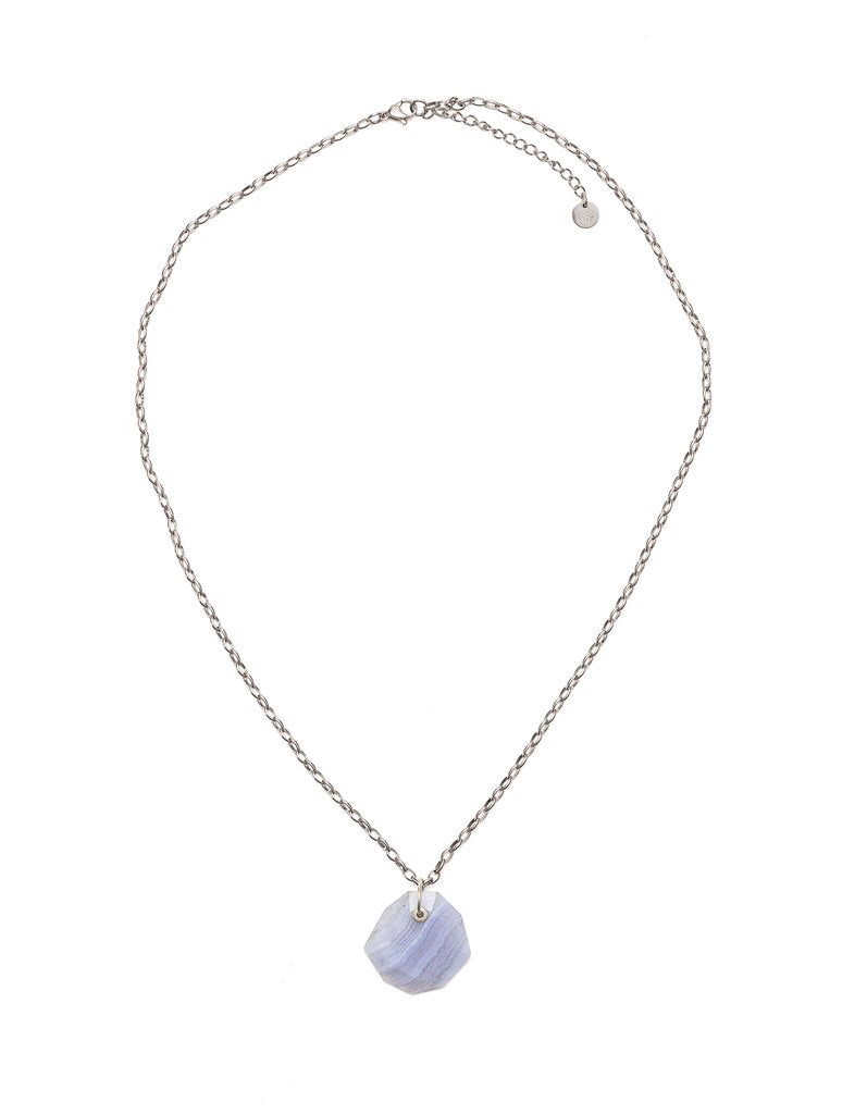 Cathy Pope Blue Lace Agate Slim Pendant
