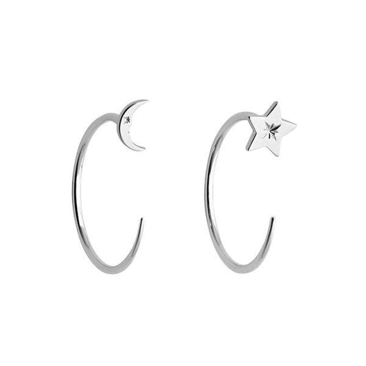 Karen Walker Moon & Star Hoops