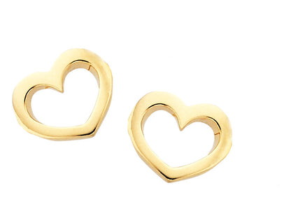 Karen Walker Mini Heart Studs GOLD - Flying Saucers NZ