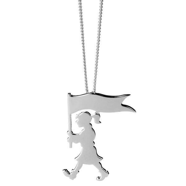 Karen Walker Marching  girl Necklace Sterling Silver